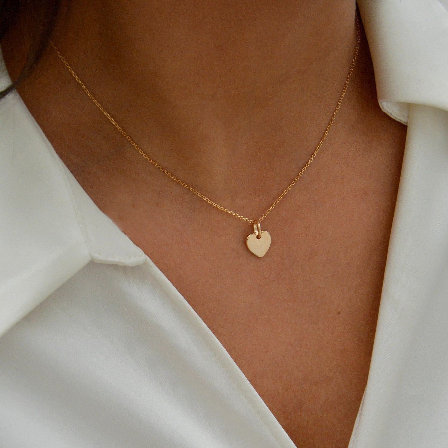 Collier Love - Pendentif Cœur Plaqué Or 18K