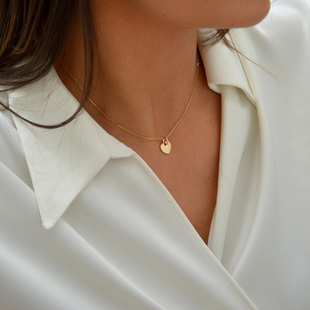 Collier Love - Pendentif Cœur Plaqué Or 18K