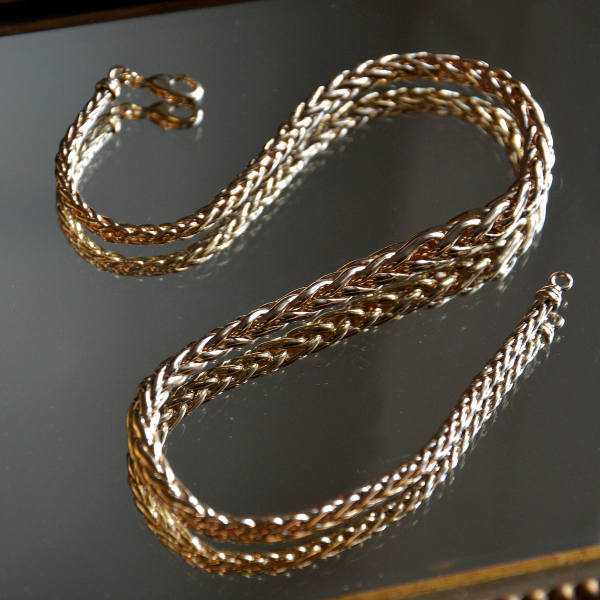 Collier Romy - Chaîne Maille Palmier Plaqué Or 18K