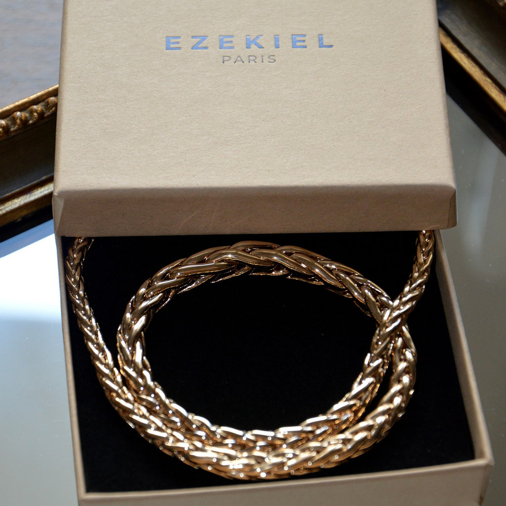 Collier Romy - Chaîne Maille Palmier Plaqué Or 18K
