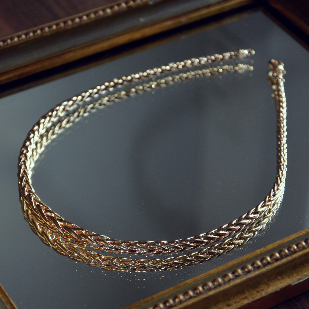 Collier Romy - Chaîne Maille Palmier Plaqué Or 18K