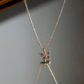 Collier Papillon - Plaqué Or 18K et Zirconium Bleu