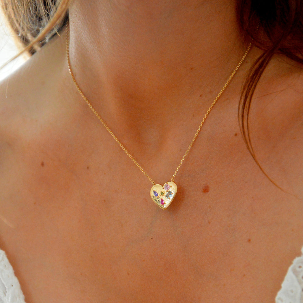 Collier Tendresse - Pendentif Cœur Plaqué Or 18K et Pavage Zirconium