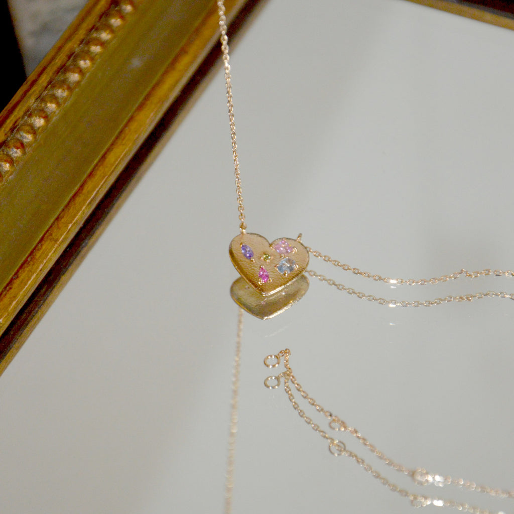 Collier Tendresse - Pendentif Cœur Plaqué Or 18K et Pavage Zirconium