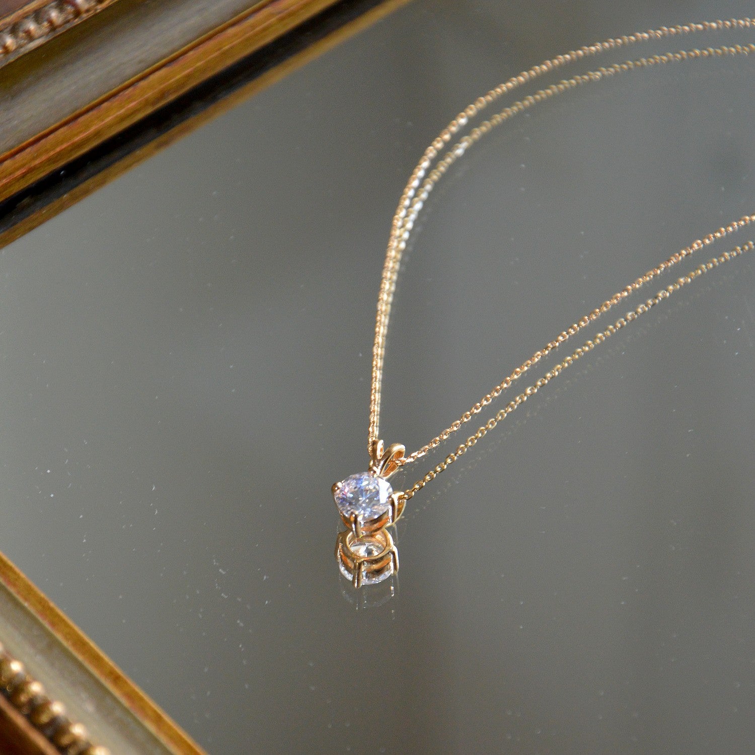 Collier Forever - Plaqué Or 18K et Zirconium - 1cm