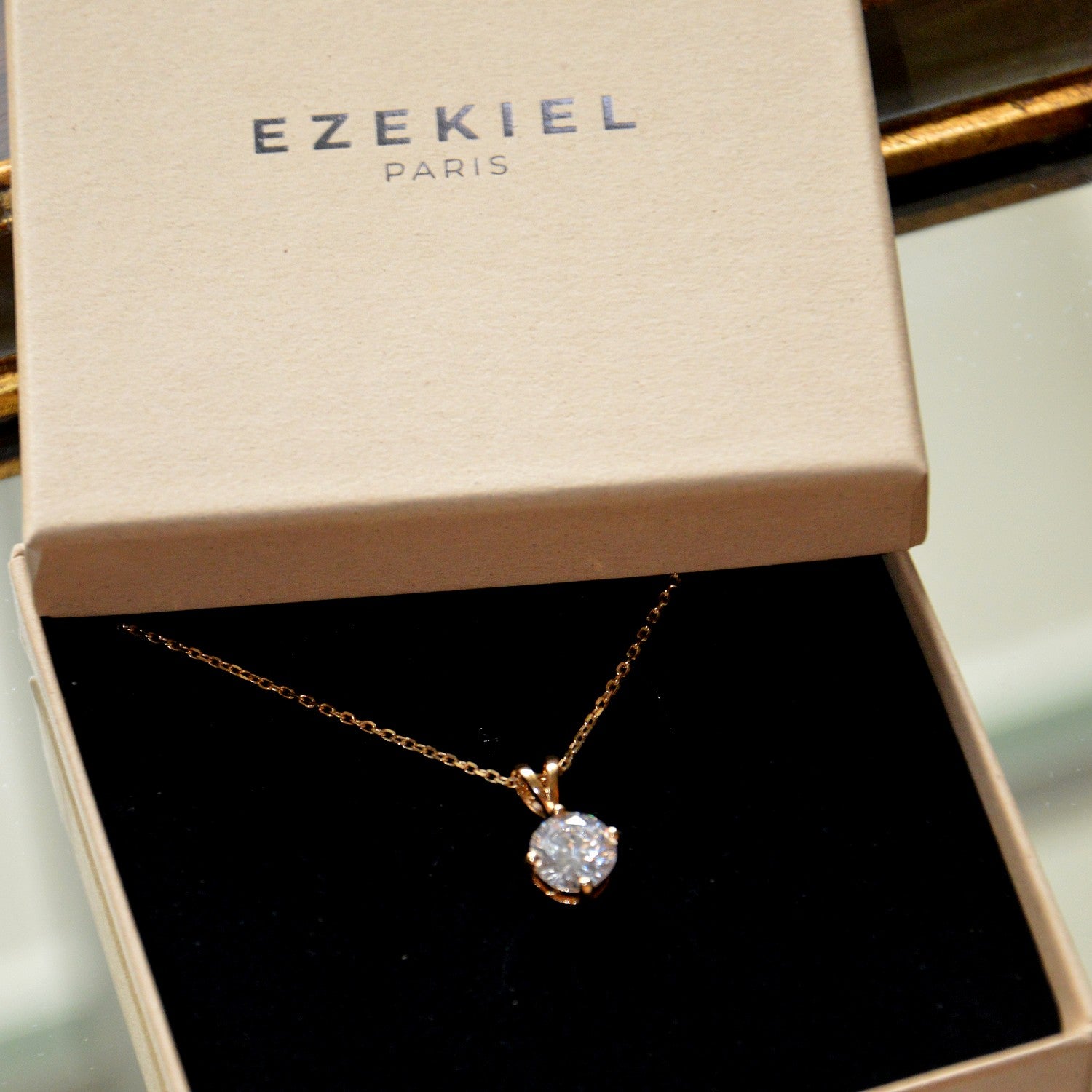 Collier Forever - Plaqué Or 18K et Zirconium - 1cm