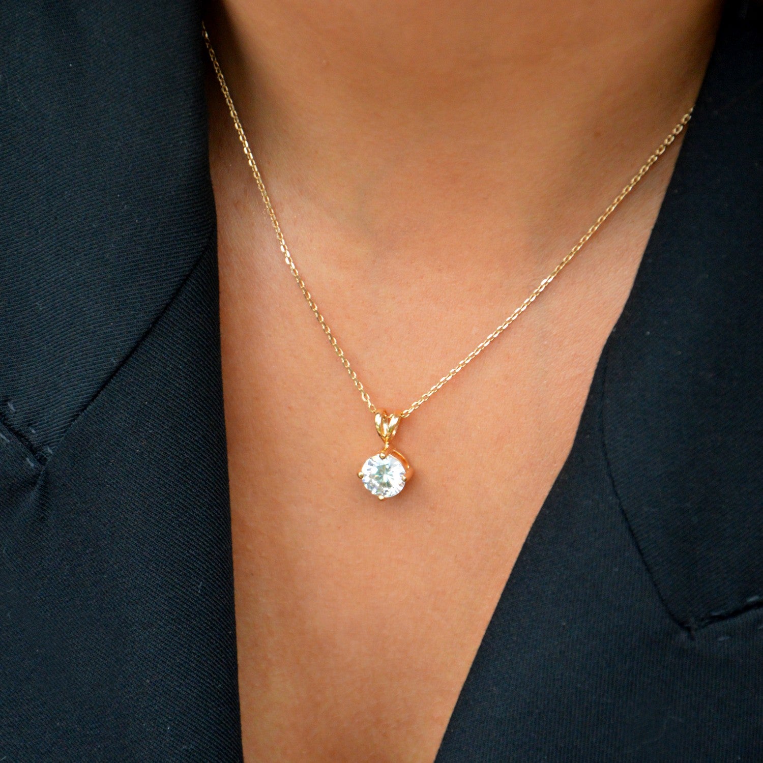 Collier Forever - Plaqué Or 18K et Zirconium - 1cm
