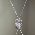 Collier Cœur True Love - Argent 925 Rhodié et Zirconium