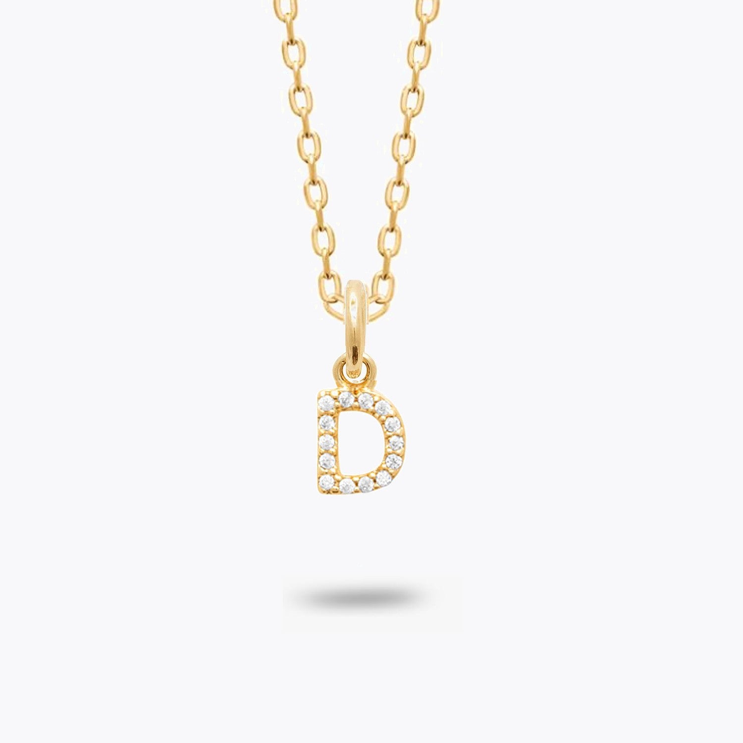 Collier Lettre Prénom - Pendentif Initiale Plaqué Or 18K et Zirconiums