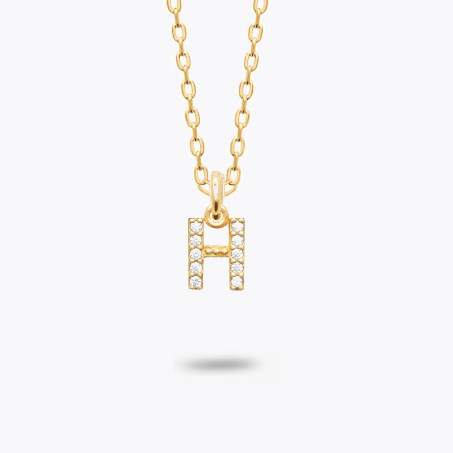 Collier Lettre Prénom - Pendentif Initiale Plaqué Or 18K et Zirconiums