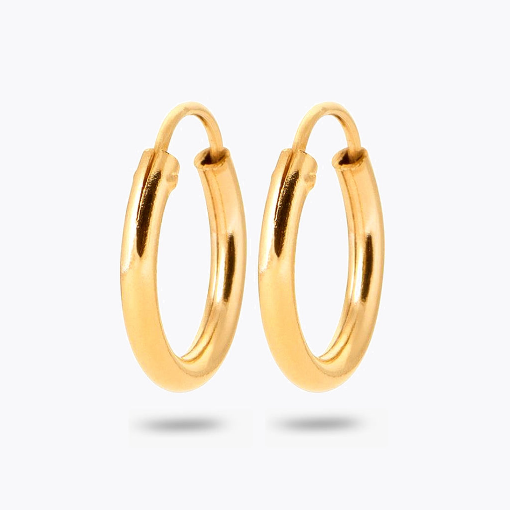 Boucles d'Oreilles Essentials - Créoles Plaqué Or 18K - 1,2cm