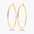 Boucles d'Oreilles Essentials - Créoles Fines Plaqué Or 18K - 7cm