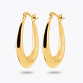 Boucles d'Oreilles Make My Day - Créoles Epaisses Plaqué Or 18K - 4cm