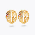 Boucles d'Oreilles Griselda - Créoles Plaqué Or 18K et Cristaux et Zirconiums - 1,5cm