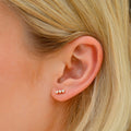 Boucle d'Oreille Individuelle Kate - Piercing Plaqué Or 18K et Zirconium - 5mm