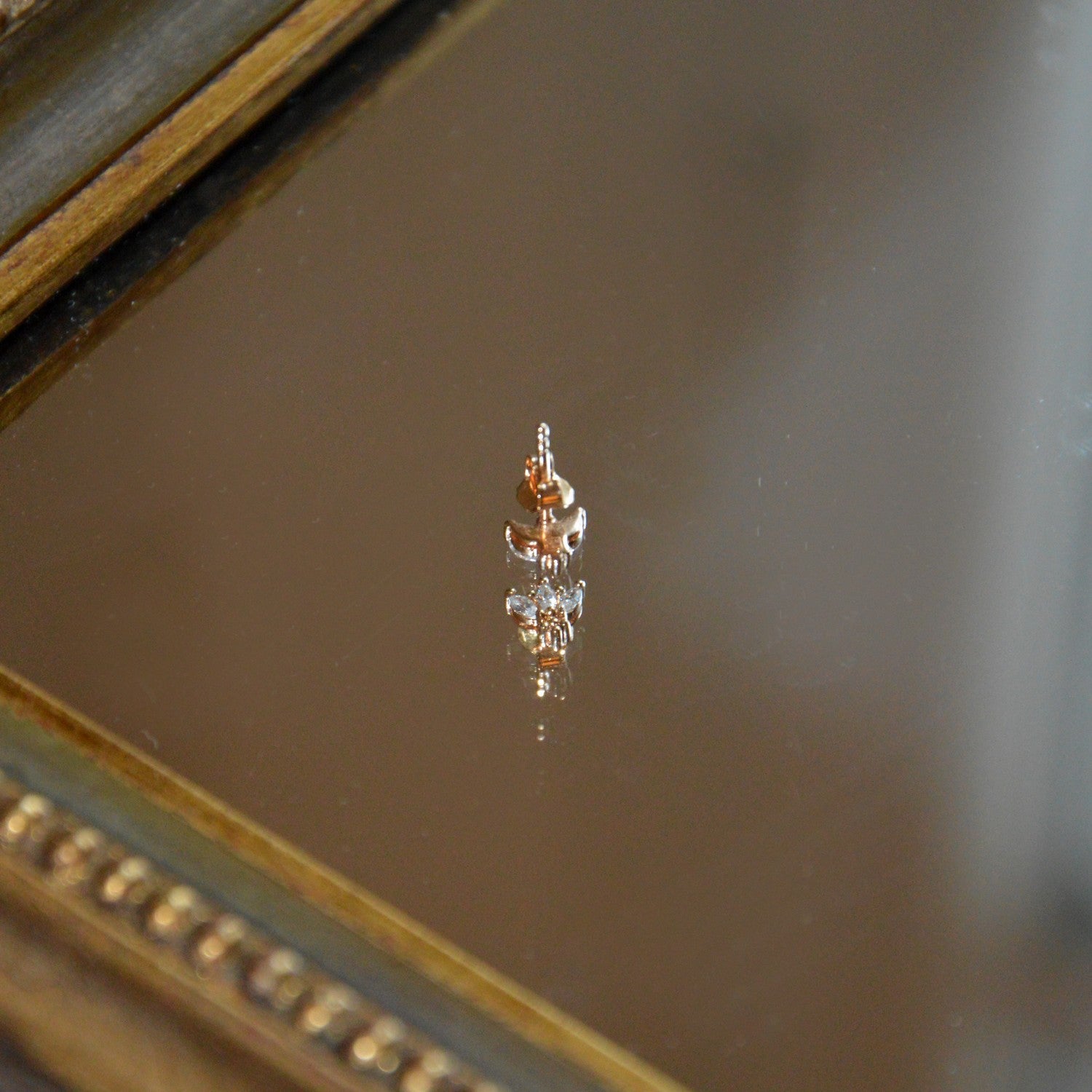 Boucle d'Oreille Individuelle Kirsten - Piercing Plaqué Or 18K et Zirconium - 5mm