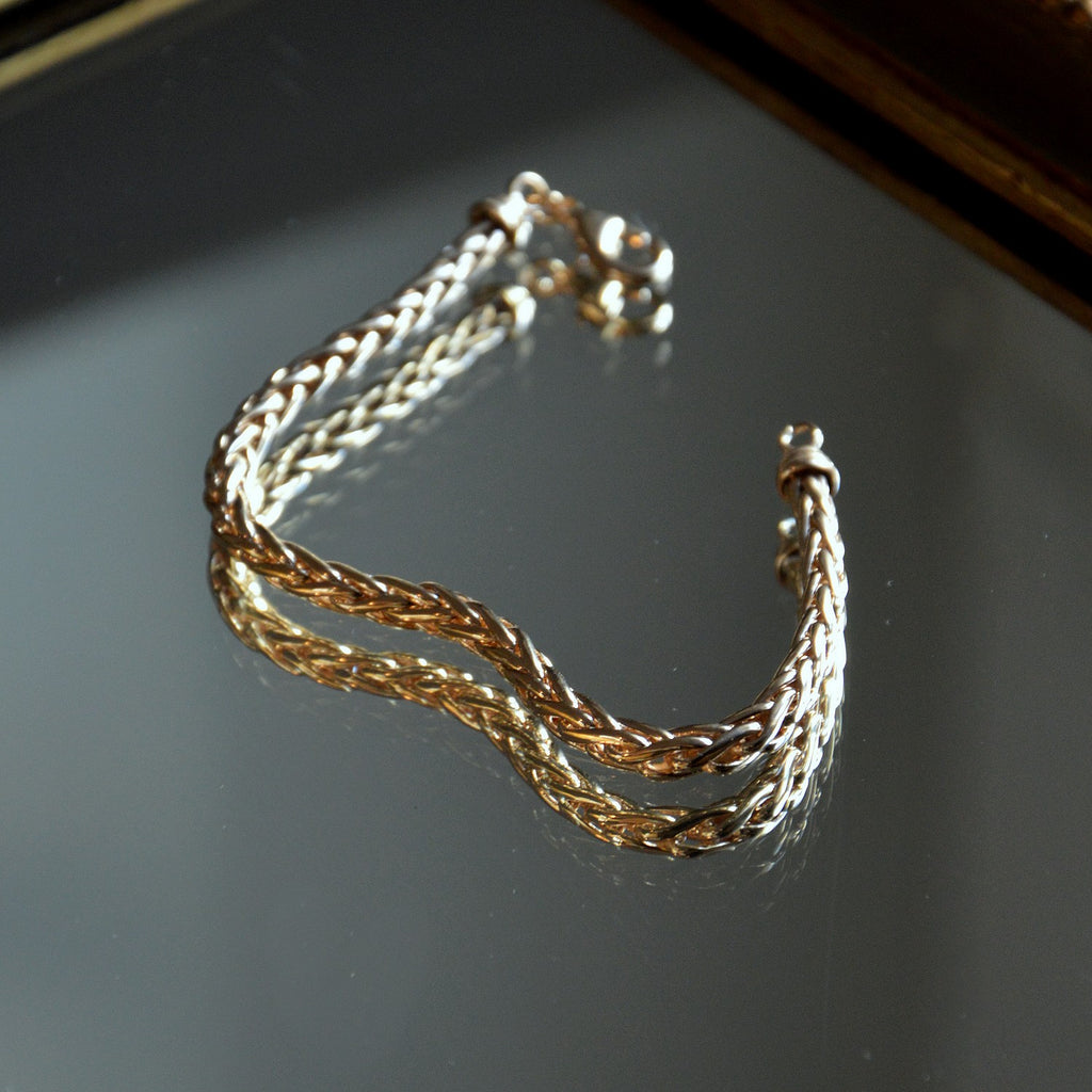 Bracelet Romy - Chaîne Maille Palmier Plaqué Or 18K